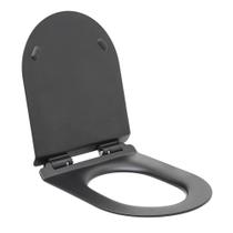 Assento Termofixo com Soft Close para Vaso Sanitário Amazonita Pingoo.casa - Preto