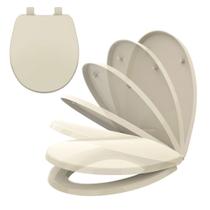 Assento Universal Oval Evolution Creme Soft Close Termofixo Assento Universal Oval Evolution Creme Soft Close Termofixo