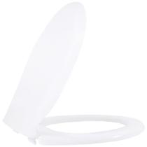 Assento universal oval luxo branco convencional resina termofixo tupan