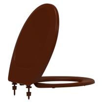 Assento universal oval premium marrom convencional polipropileno tupan