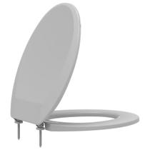 Assento universal oval prime cinza convencional polipropileno tupan