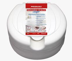 Assento vaso elevado 13,5 cm com tampa para idosos e deficientes - Mebuki Assento vaso elevado 13,5 cm com tampa para idosos e deficientes - Mebuki