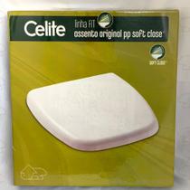 Assento Vaso Sanitário Original Pp Soft Close Fit Branco Celite