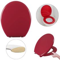 Assento Vaso Sanitário Tampa Oval Almofadado Vermelho Astra Assento Vaso Sanitário Tampa Oval Almofadado Vermelho Astra