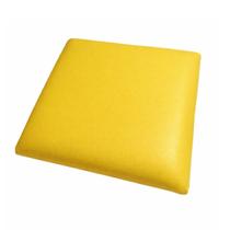 Assentos De Banqueta 30 CM Quadrado de material sintético Cor:Amarelo