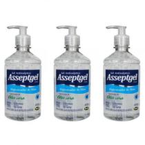Asseptgel Álcool 70% Etílico Gel 420g (kit C/03)