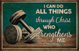 Assine Cusde Gym Motivational Eu posso fazer todas as coisas 20x30cm Assine Cusde Gym Motivational Eu posso fazer todas as coisas 20x30cm