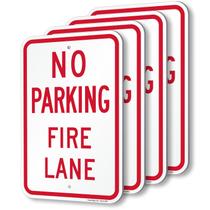 Assine SmartSign No Parking - Fire Lane 45,72 x 30,48 cm, pacote 4 Assine SmartSign No Parking - Fire Lane 45,72 x 30,48 cm, pacote 4