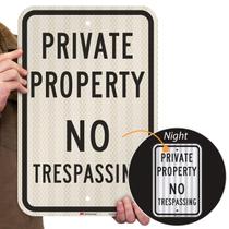 Assine SmartSign Proibida Invasão de Propriedade Privada, Alumínio 30x45cm