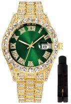 Assista HUNRUY Hip Hop Iced-Out Bling Diamond Luxury para homens