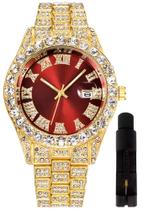 Assista HUNRUY Hip Hop Iced-Out Bling Diamond Luxury para homens
