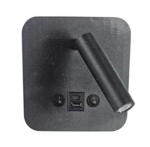 Astraled Arandela Led Quadrado Dalo 3000k Usb Preto Ad-4083
