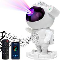 Astronauta Luminária Bluetooth Com Projetor Estelar e Caixa de Som 110v/220v