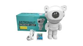 Astronauta Projetor Galaxia Estrelas Caixa De Som Bluetooth