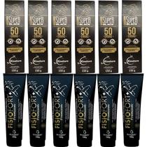 Atacado 6 Pomada 50 Ervas 150g + 6 Pomada Fisiofort Premium