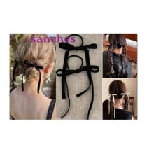 Atacado elástico de cabelo com laço fofo acessório coreano 48 pares