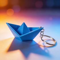 Atacado! Kit de Chaveiros Barco Estilo Origami Design Moderno, Criativo -