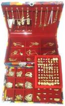 Atacado Kit Semi Joias Com 60 Peças + Maleta Com Espelho Atacado Kit Semi Joias Com 60 Peças + Maleta Com Espelho