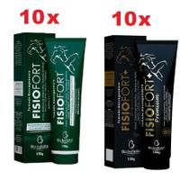 Atacado Revenda 10 Pomada FisioFort 150g + 10 FisioFort Premium 150g