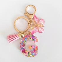 Atacado Transfronteiriço de Lantejoulas Rosa com Chaveiro, Pingente de Borboleta e Tassel - Jóias Acessórios Pendurados