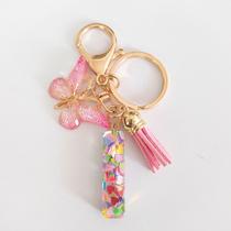 Atacado Transfronteiriço de Lantejoulas Rosa com Chaveiro, Pingente de Borboleta e Tassel - Jóias Acessórios Pendurados