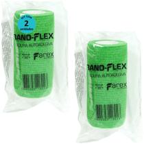 Atadura 10cm Verde Band Flex Autoadesiva Para Animais Farex Kit Com 2
