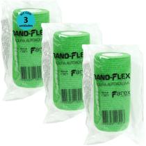Atadura 10cm Verde Band Flex Autoadesiva Para Animais Farex Kit Com 3