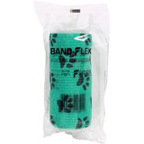 Atadura 10cm Verde Com Patinhas Band-Flex Autoadesiva Para Animais Farex