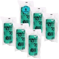 Atadura 10cm Verde Com PatinhasBand-FlexAutoadesiva Para Animais Farex Kit Com 6