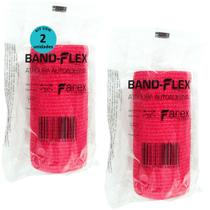 Atadura 10cm Vermelha Band-Flex Autoadesiva Para Animais Farex Kit Com 2 Atadura 10cm Vermelha Band-Flex Autoadesiva Para Animais Farex Kit Com 2