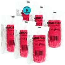 Atadura 10cm Vermelha Band-Flex Autoadesiva Para Animais Farex Kit Com 6