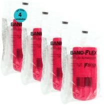 Atadura 10cm VermelhaBand-FlexAutoadesiva Para Animais Farex Kit Com 4