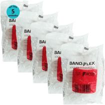 Atadura 5Cm Vermelha Band-Flex Autoadesiva Animais Farex Kit