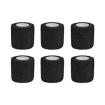 Atadura Autoadesiva Elástica Não Tecida 6 Rolos Coesivos 2.5/5/7.5/10cm * 4.8m Esportes Fixação Dedo