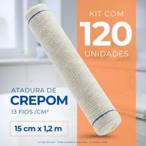 Atadura Crepom Faixa Bandagem Elástica 15cm Kit 120 Unidades
