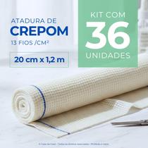 Atadura Crepom Faixa Bandagem Elástica 20cmx1.2m Kit 36 Un