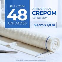 Atadura Crepom Faixa Bandagem Elástica 30cm Kit 48 Unidades Atadura Crepom Faixa Bandagem Elástica 30cm Kit 48 Unidades