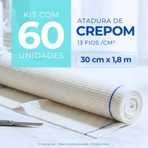 Atadura Crepom Faixa Bandagem Elástica 30cm Kit 60 Unidades Atadura Crepom Faixa Bandagem Elástica 30cm Kit 60 Unidades