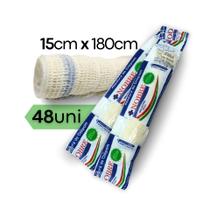 Atadura elástica crepom 13 fios - 15cm x 1,8m - 48 rolos
