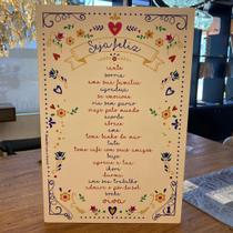 Atcus Box Seja Feliz 40x60 Bx913 Branco