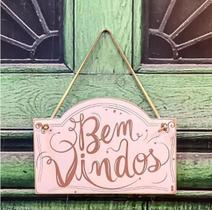 Atcus Placa Bem Vindo Branca Pl039