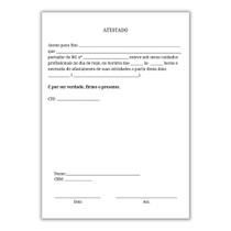 Atestado Médico - 2 Blocos (100 folhas)