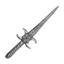Athame de Aço com Pentagrama e Runas - 17,5cm