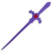 Athame Em Metal Roxo Com Pedra Vermelha 15 Cm