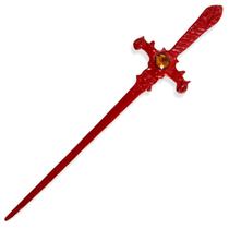 Athame Em Metal Vermelho 15 Cm Com Pedra Amarela