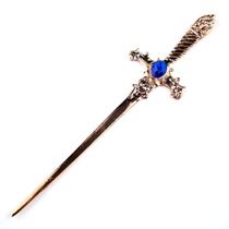 Athame Metal Cobre Brilhante 15 cm Pedra Azul Athame Metal Cobre Brilhante 15 cm Pedra Azul