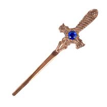 Athame Metal Cobreado Envelhecido 15 cm Pedra Azul Reforçado Athame Metal Cobreado Envelhecido 15 cm Pedra Azul Reforçado
