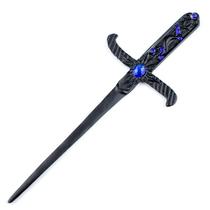 Athame Metal Negro 19 cm Pedras Azul Athame Metal Negro 19 cm Pedras Azul
