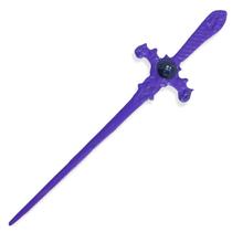Athame Metal Roxo Com Pedra Preta 15 Cm