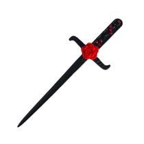 Athame Negro Metal Pomba Gira Rosa Vermelha 16,50 cm